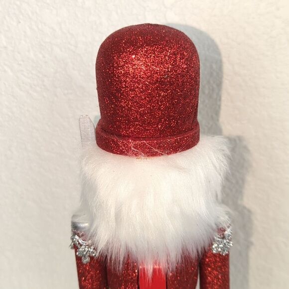 14" Wooden Nutcracker Glittering Soldier Santa Claus! Price Firm! - Picture 12 of 15